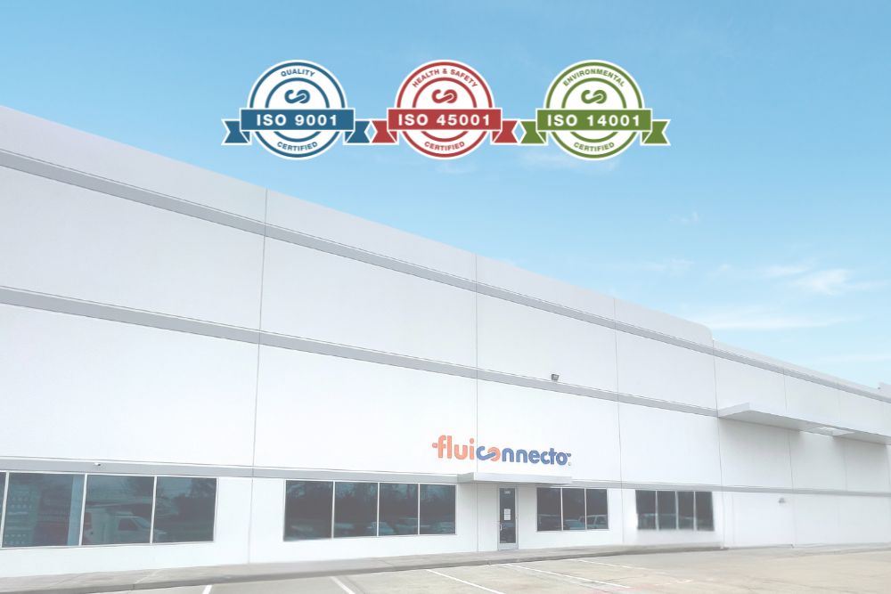Fluiconnecto OEM USA Achieves ISO 9001, 14001, and 45001 Certifications